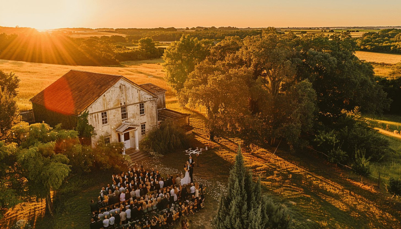 L'impact des films de drone sur les souvenirs de mariage émotionnels